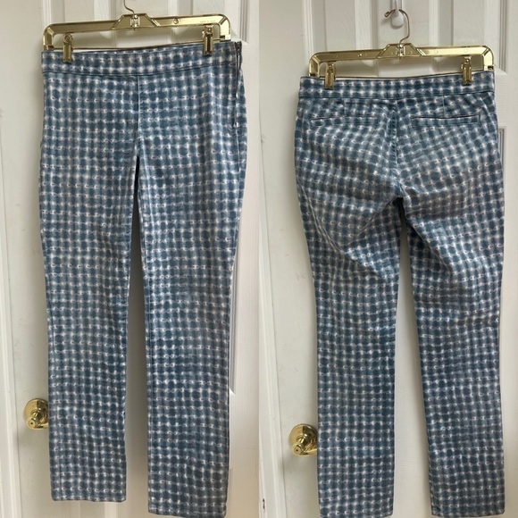 Tory Burch Slim Straight Leg Cotton Twill Pants - Picture 3 of 8